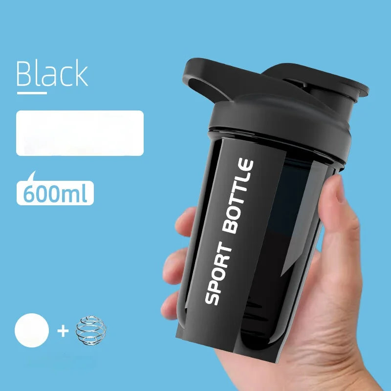 Shaker do Białka 600 ml – Szczelny Kubek Sportowy z Mieszadłem | Butelka na Shake, Wodę i Odżywki