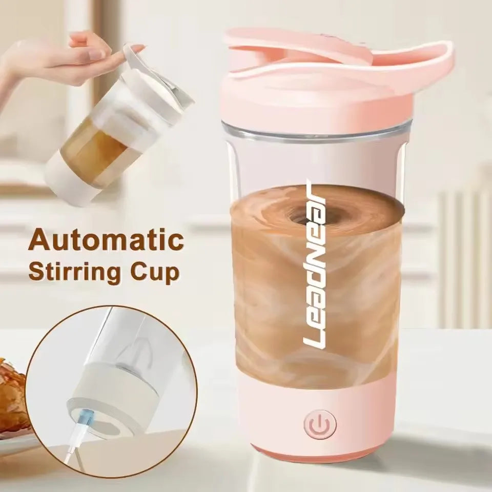 Elektryczny Shaker do Białka 700 ml – Automatyczny Kubek Mieszający USB-C | Blender do Protein, Kawy i Napojów