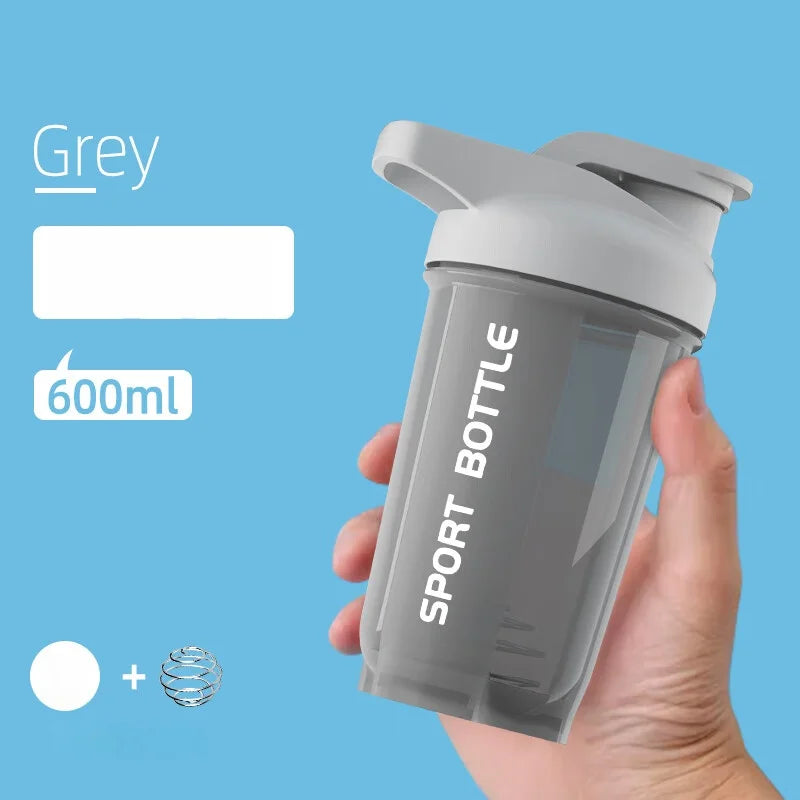 Shaker do Białka 600 ml – Szczelny Kubek Sportowy z Mieszadłem | Butelka na Shake, Wodę i Odżywki