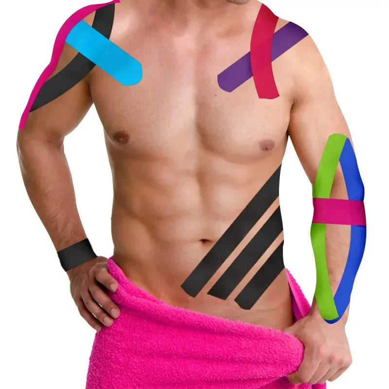 Taśma Kinezjologiczna Kinesiology Tape – elastyczny tejp sportowy na mięśnie i stawy | wsparcie treningu, fitness, rehabilitacja