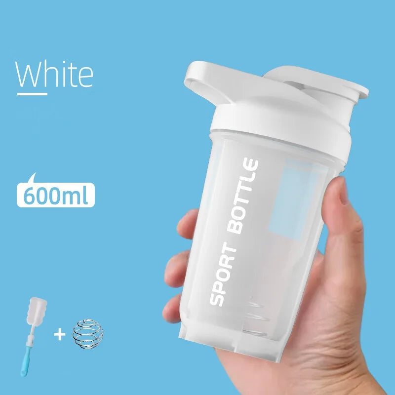 Shaker do Białka 600 ml – Szczelny Kubek Sportowy z Mieszadłem | Butelka na Shake, Wodę i Odżywki