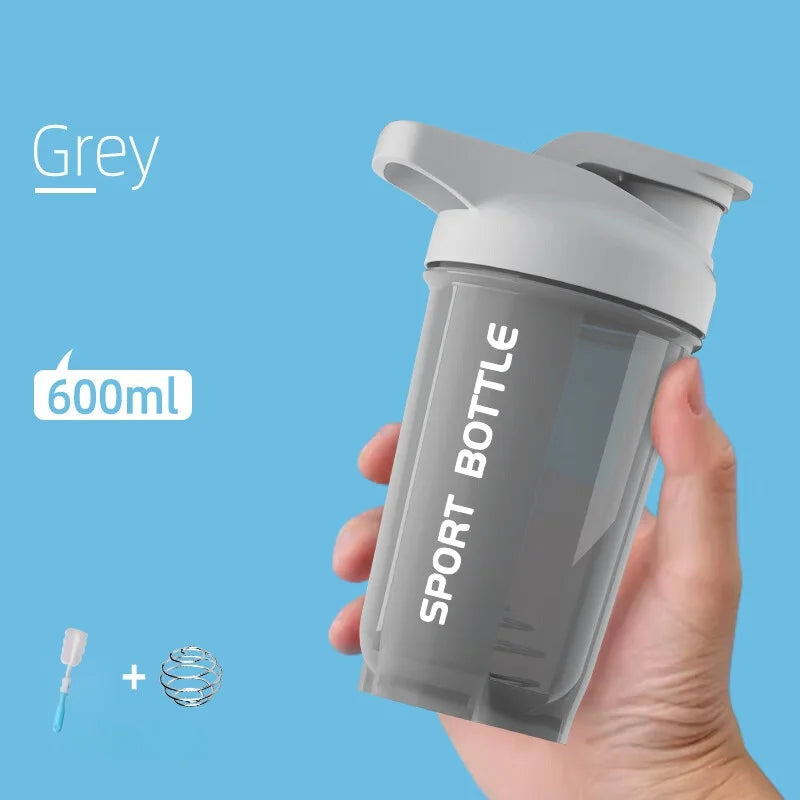 Shaker do Białka 600 ml – Szczelny Kubek Sportowy z Mieszadłem | Butelka na Shake, Wodę i Odżywki