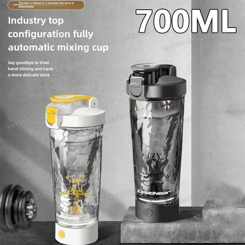 Elektryczny Shaker do Białka 700 ml – Automatyczny Kubek Mieszający USB-C | Blender do Protein, Kawy i Napojów